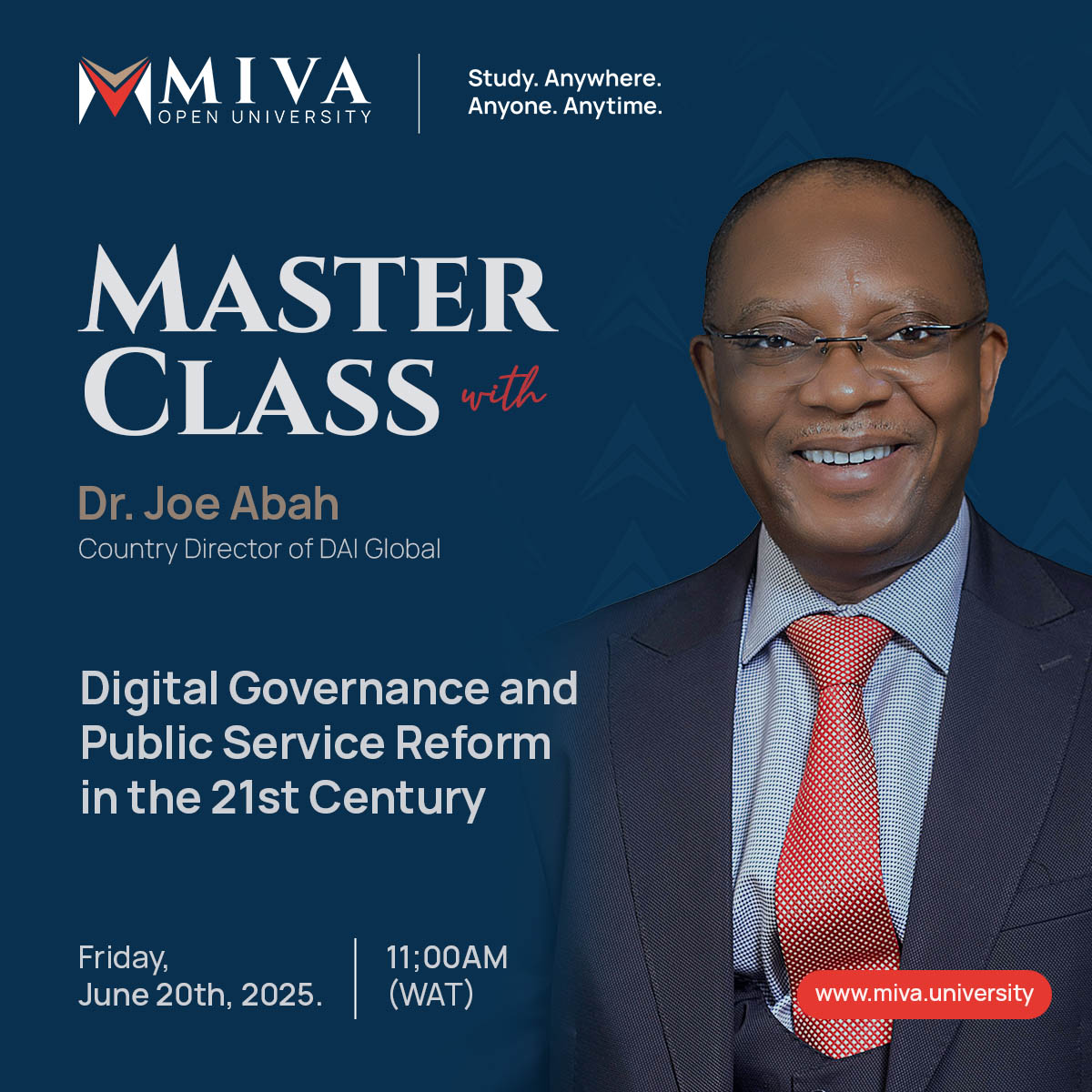Masterclass with Dr Joe Abah on Digital Governance and Public Service Reform