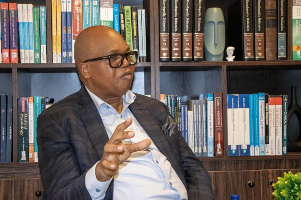 Prof. Uyi Apkata during a masterclass at the Miva Main Campus, Abuja.