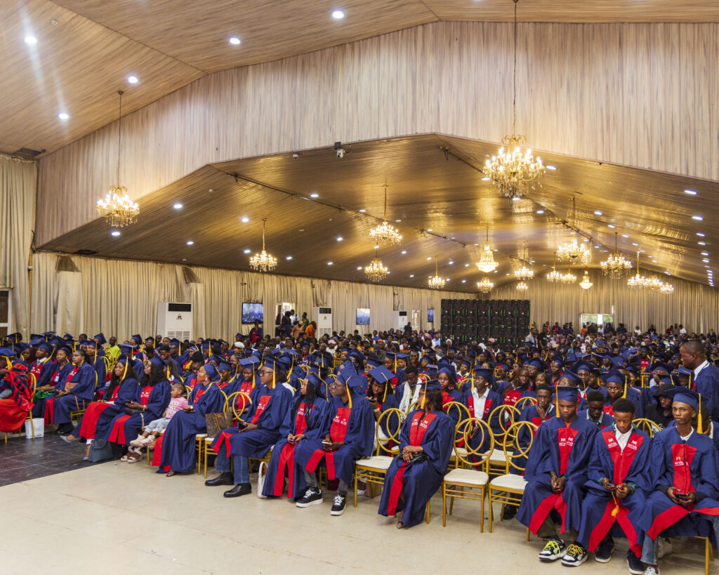 A long shot of matriculating students in Lagos in November 2025.
