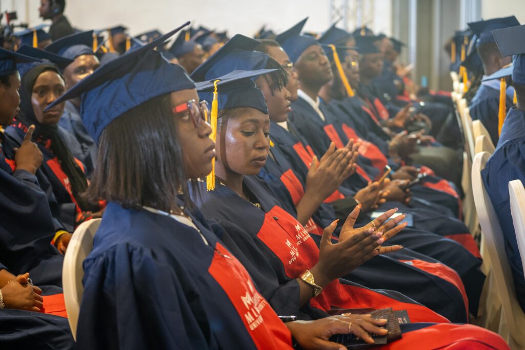 A cross-section of matriculating students at the Ladi Kwali Conference Centre, Abuja.