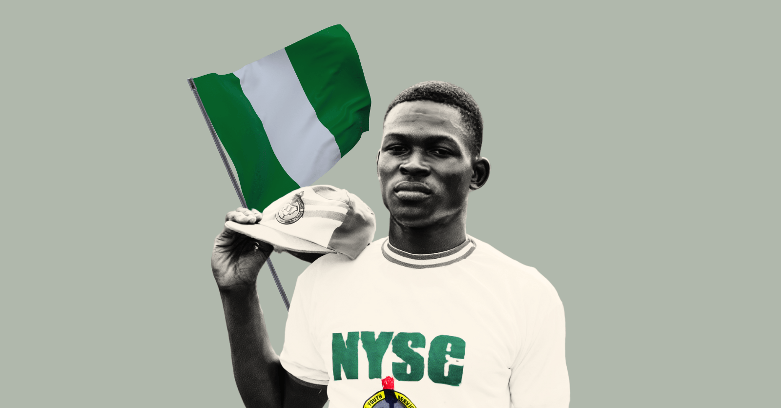 A corps member saluting