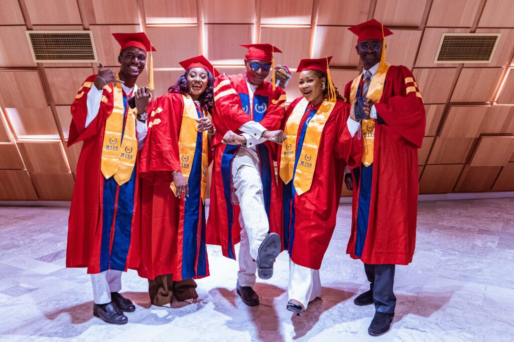 Graduands from the School of Postgraduate Studies at the 2026 Miva Maiden Convocation in Lagos.
