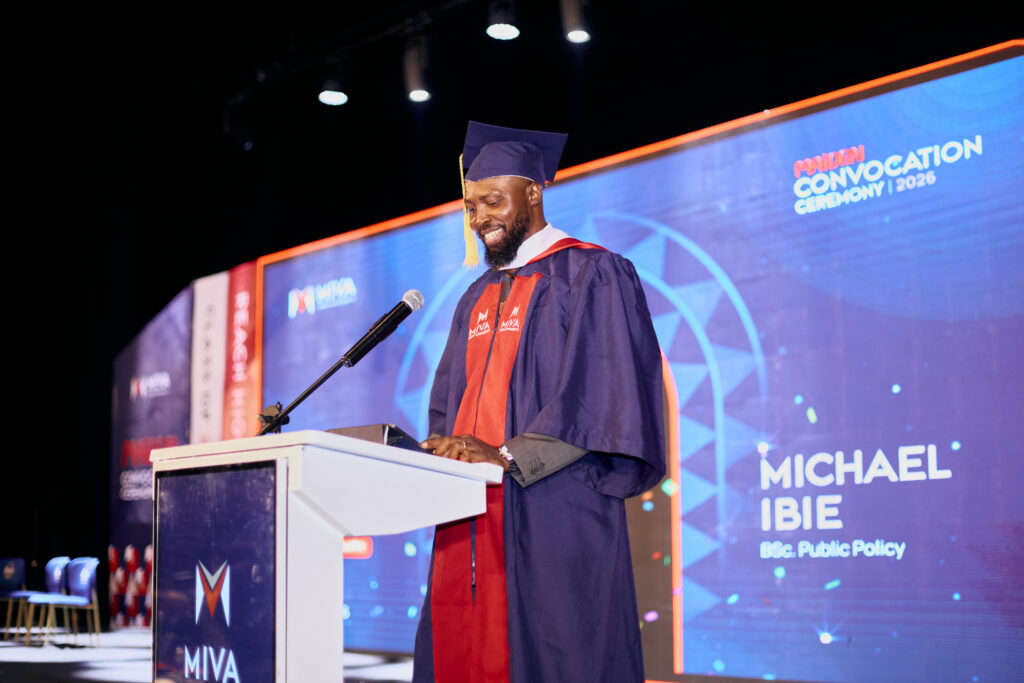 Michael Ibie of Public Policy and Administration, overall best graduating undergraduate student.