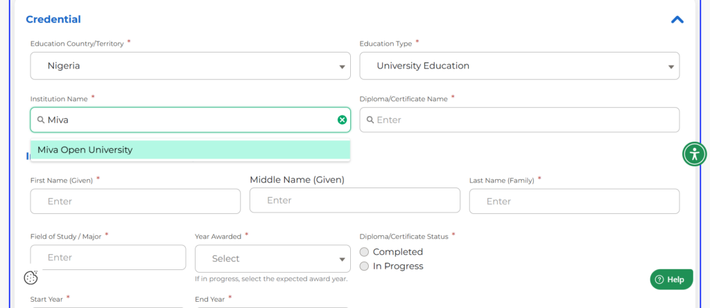 Evaluate your Miva Credentials on the WES website