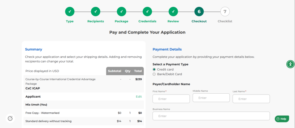 Complete your payment