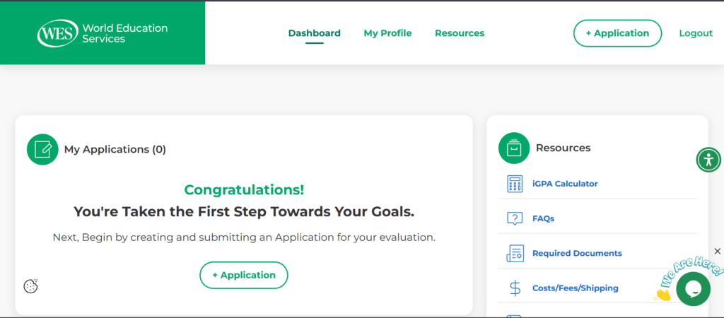Start a new application